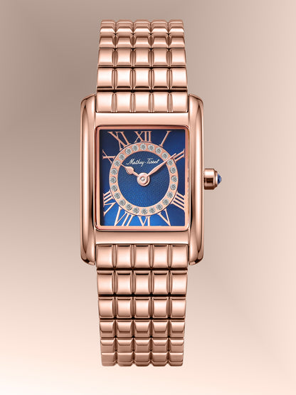 Mathey-Tissot Swiss Made Quartz Blue Dial Analog Watch - Ladies D972PRBU