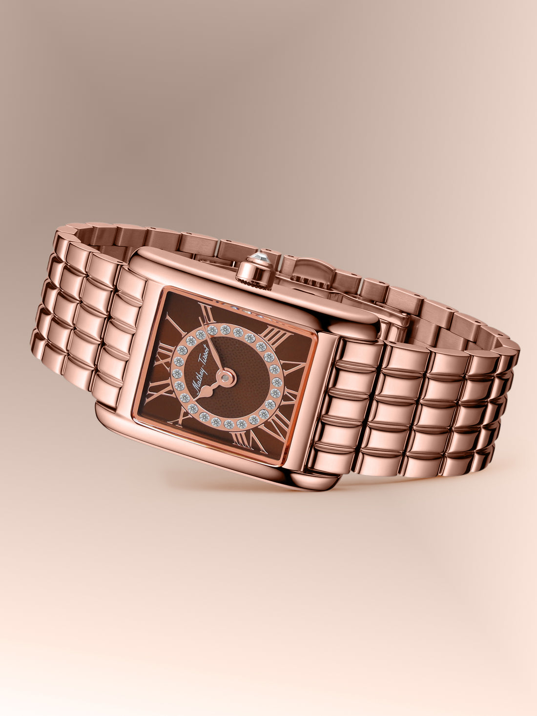 Mathey-Tissot Swiss Made Quartz Brown Dial Analog Watch - Ladies D972PRM