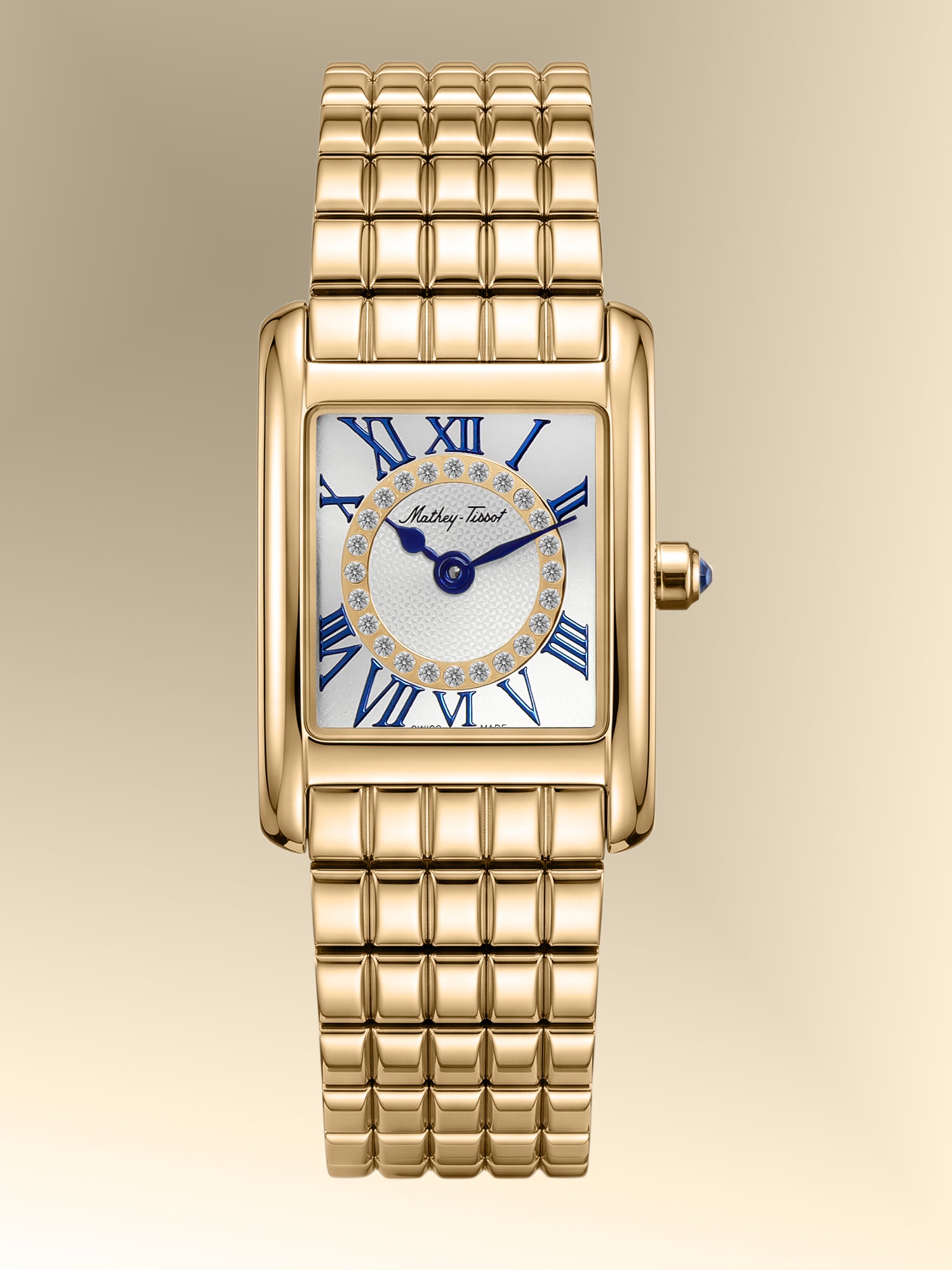 Mathey-Tissot Swiss Made Quartz White Dial Analog Watch - Ladies D972PYI