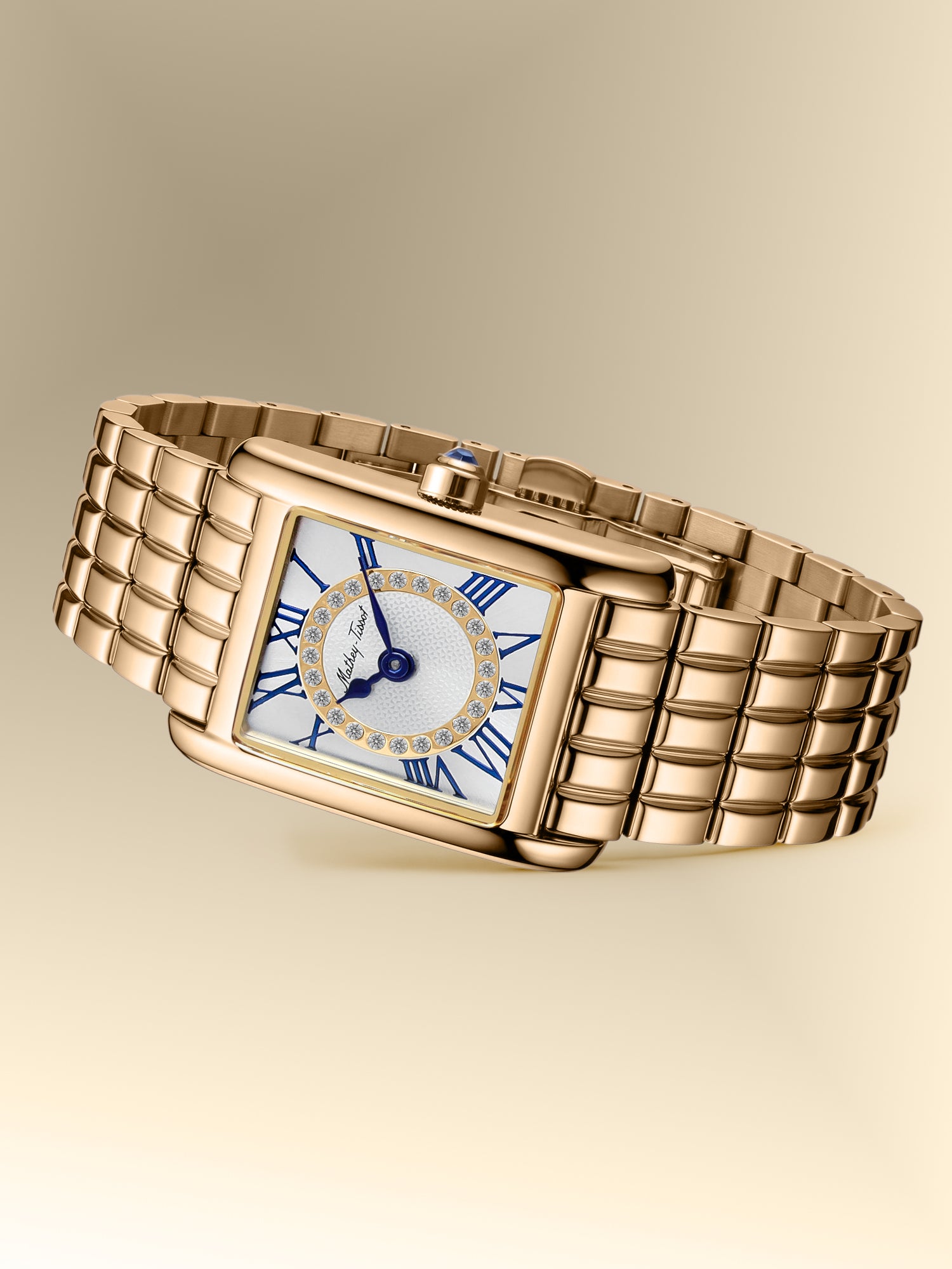 Mathey-Tissot Swiss Made Quartz White Dial Analog Watch - Ladies D972PYI