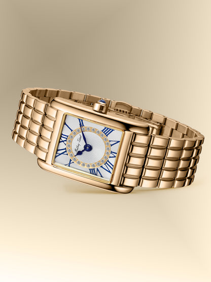Mathey-Tissot Swiss Made Quartz White Dial Analog Watch - Ladies D972PYI