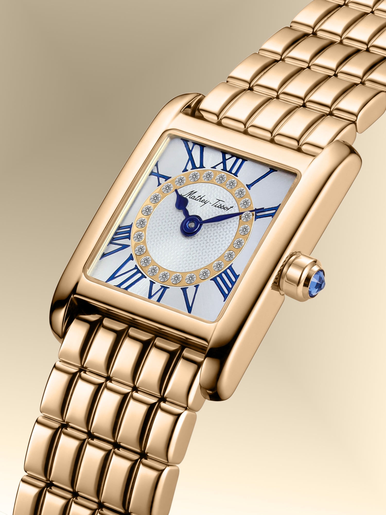 Mathey-Tissot Swiss Made Quartz White Dial Analog Watch - Ladies D972PYI