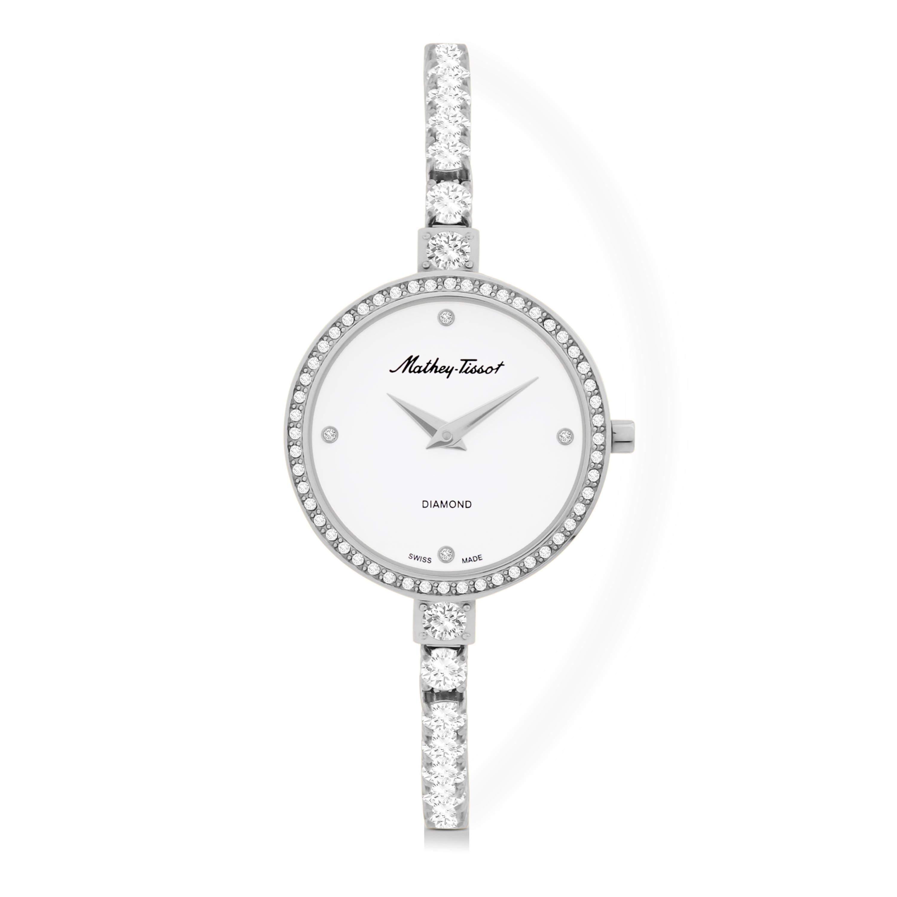 Mathey-Tissot Swiss Made Infinity Quartz White Dial Analog Watch for Ladies - D986SAI