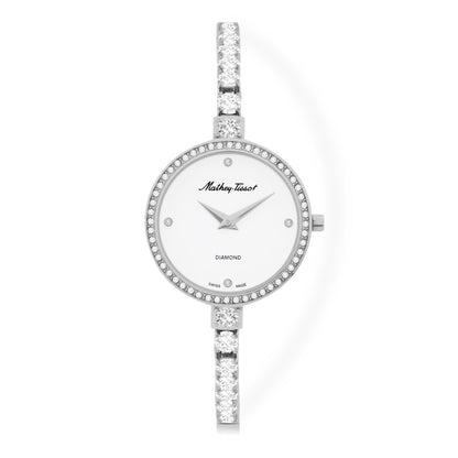 Mathey-Tissot Swiss Made Infinity Quartz White Dial Analog Watch for Ladies - D986SAI