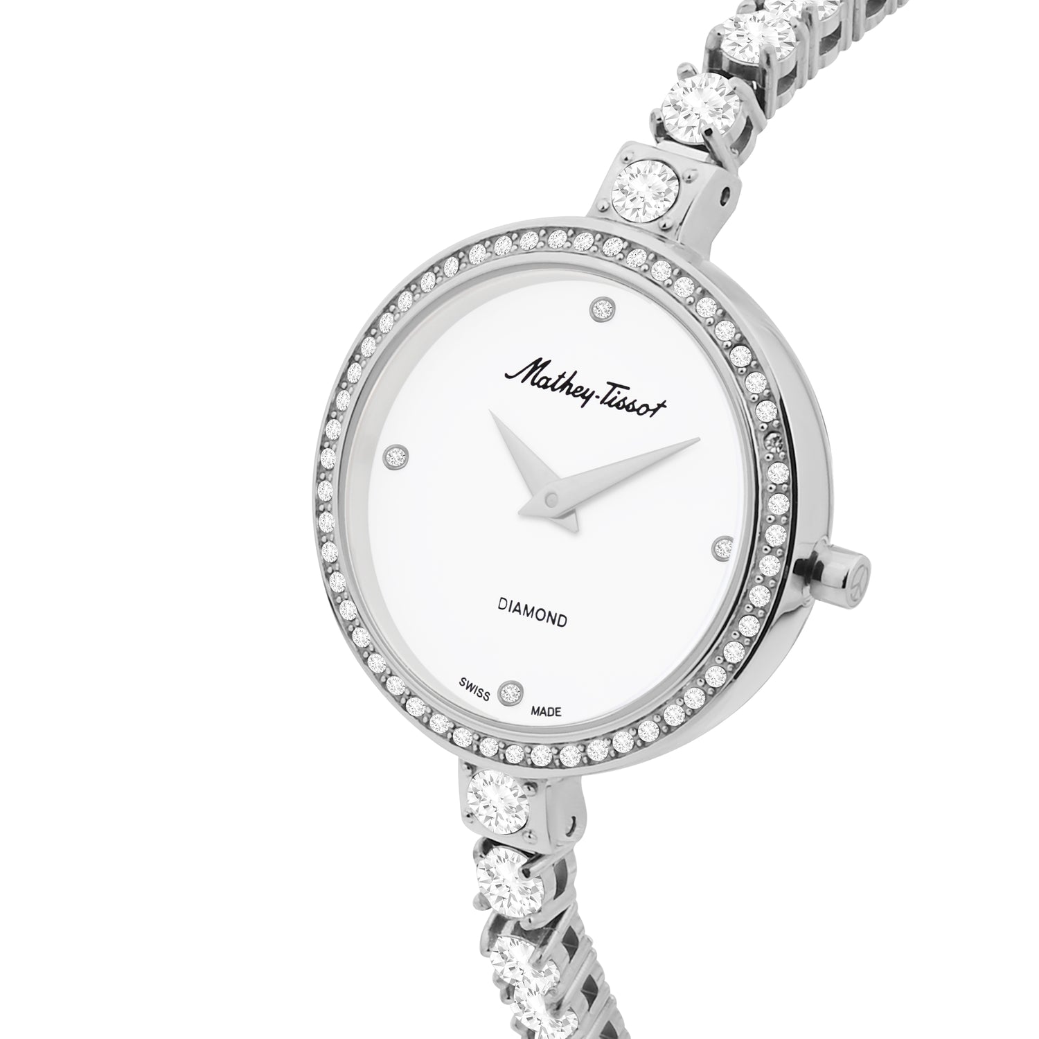 Mathey-Tissot Swiss Made Infinity Quartz White Dial Analog Watch for Ladies - D986SAI