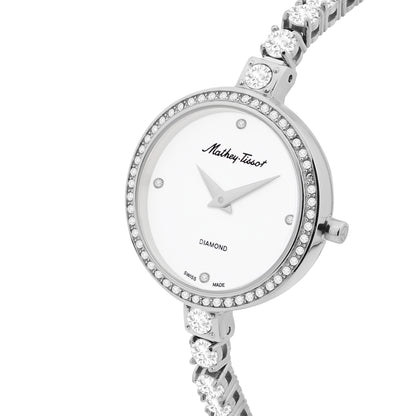 Mathey-Tissot Swiss Made Infinity Quartz White Dial Analog Watch for Ladies - D986SAI