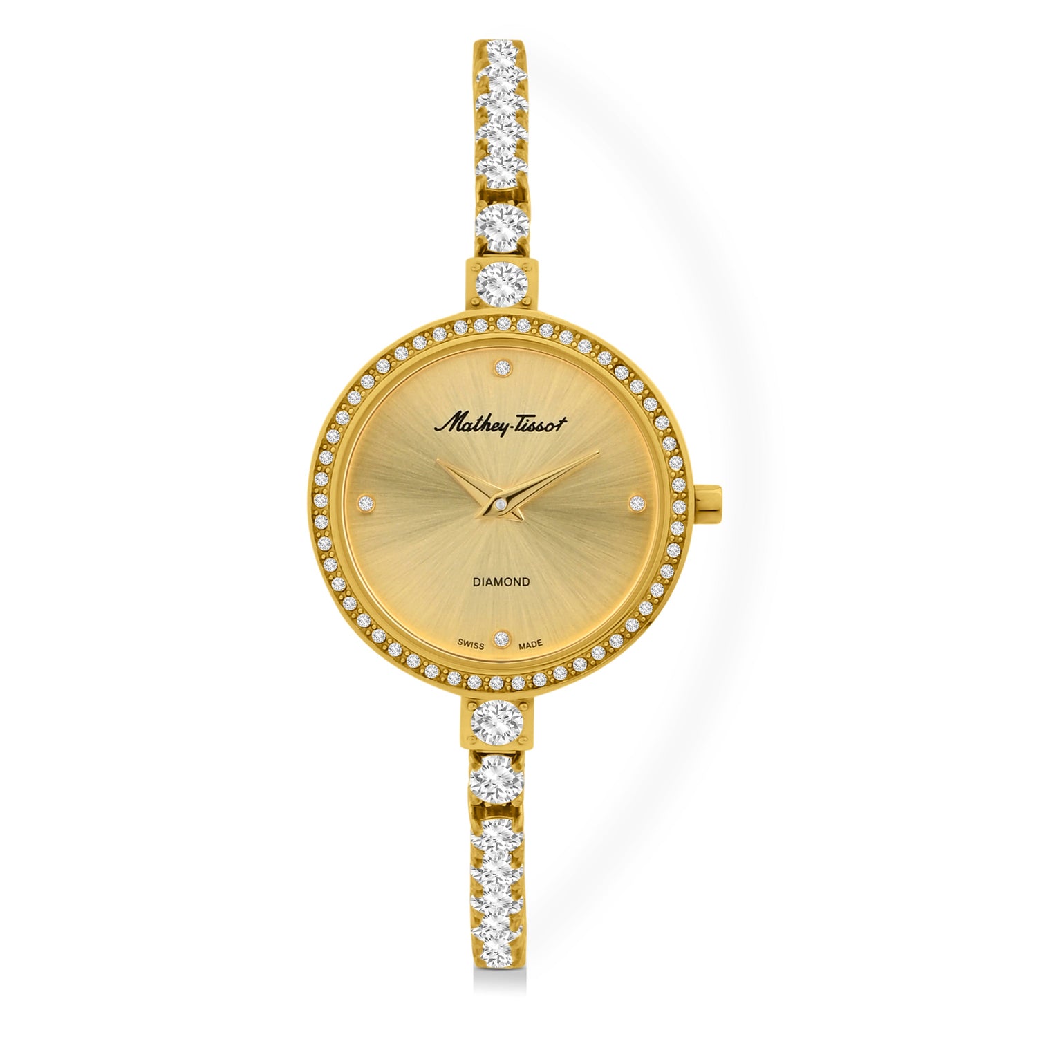 Mathey-Tissot Swiss Made Infinity Gold Dial Analog Watch For - Ladies D986SPDI