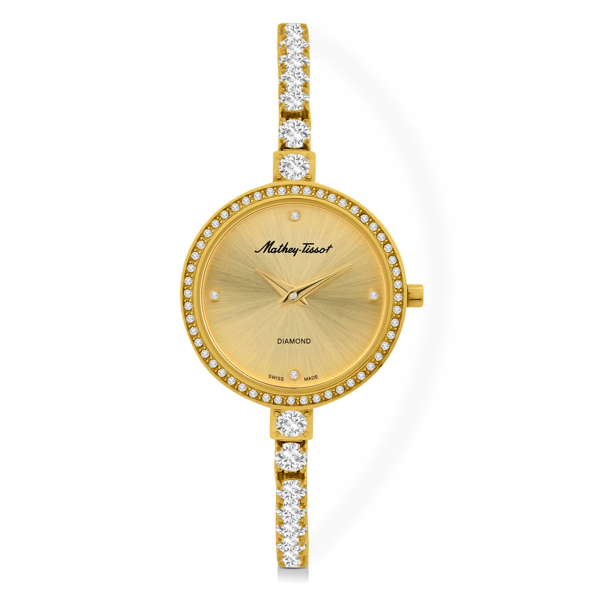 Mathey-Tissot Swiss Made Infinity Gold Dial Analog Watch For - Ladies D986SPDI