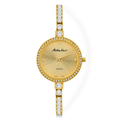 Mathey-Tissot Swiss Made Infinity Gold Dial Analog Watch For - Ladies D986SPDI