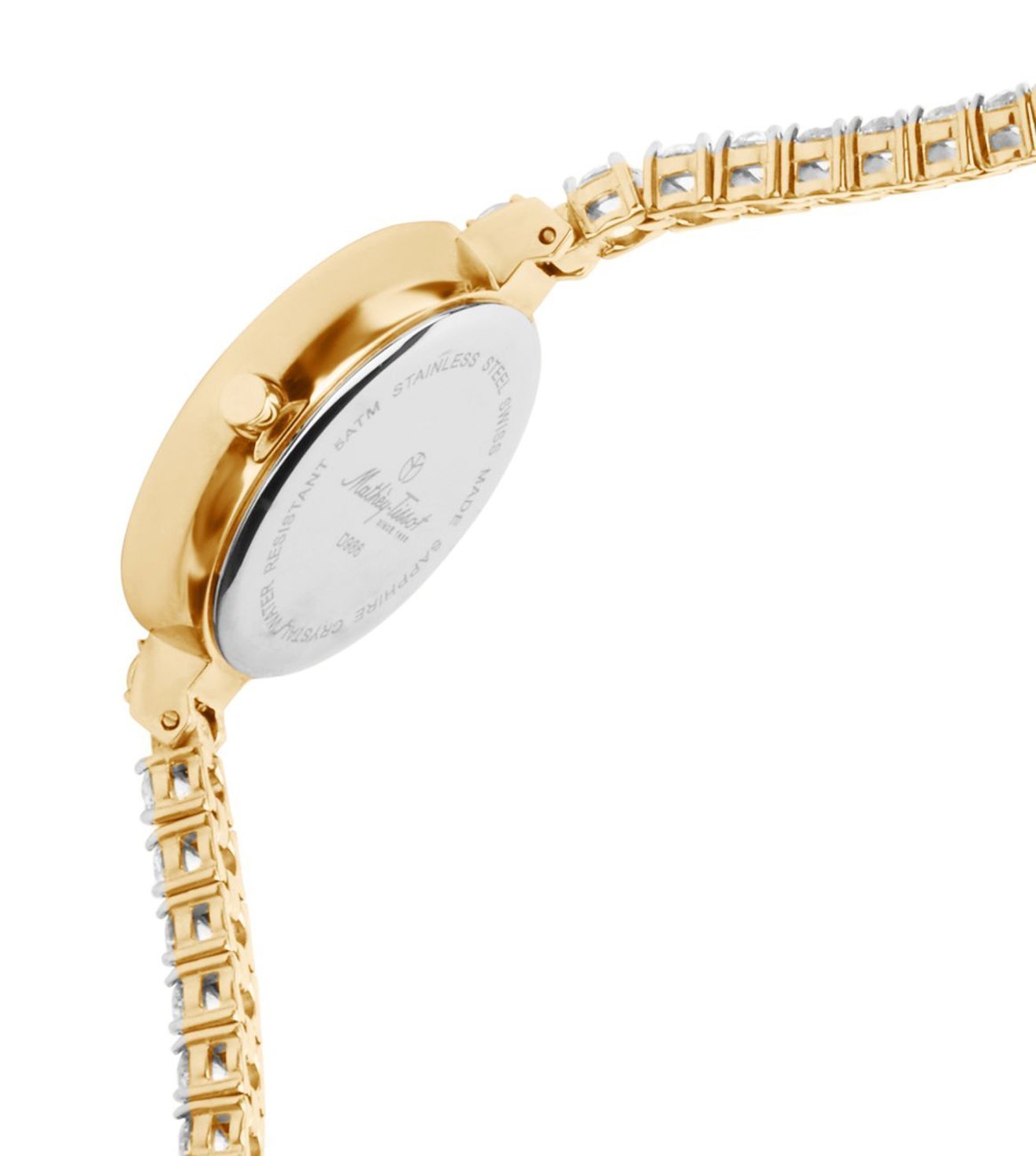 Mathey-Tissot Swiss Made Infinity  Quartz Ronda 762 Movement White Dial Analog Watch For - Ladies D986SPYI