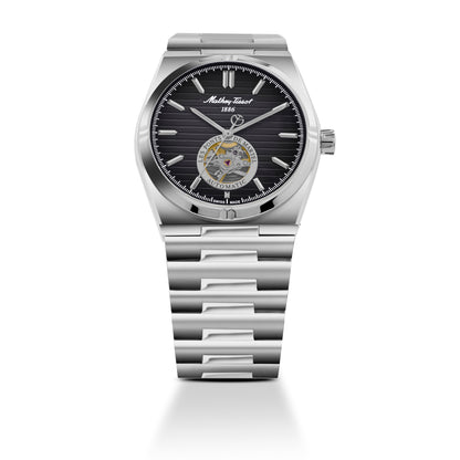 Mathey-Tissot Swiss Made Zeus Open Heart Automatic Black Dial Analog Watch For Gents - EF118ATAN
