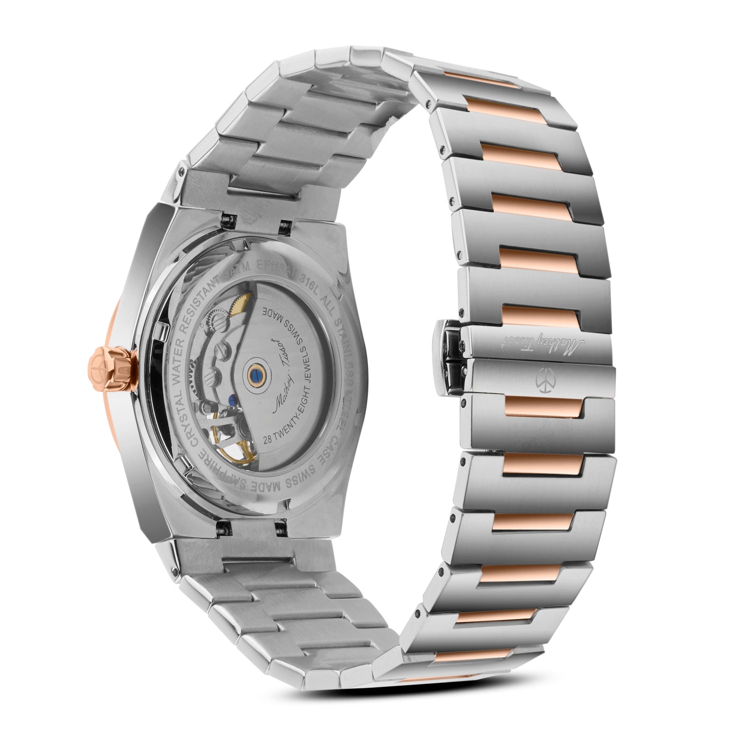 Mathey-Tissot Swiss Made Zeus Open Heart Automatic Black Dial Analog Watch For Gents - EF118ATRS