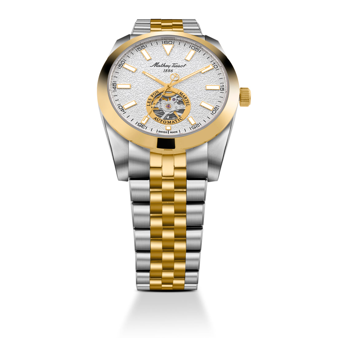 Mathey-Tissot Swiss Made Zeus Open Heart Automatic White&