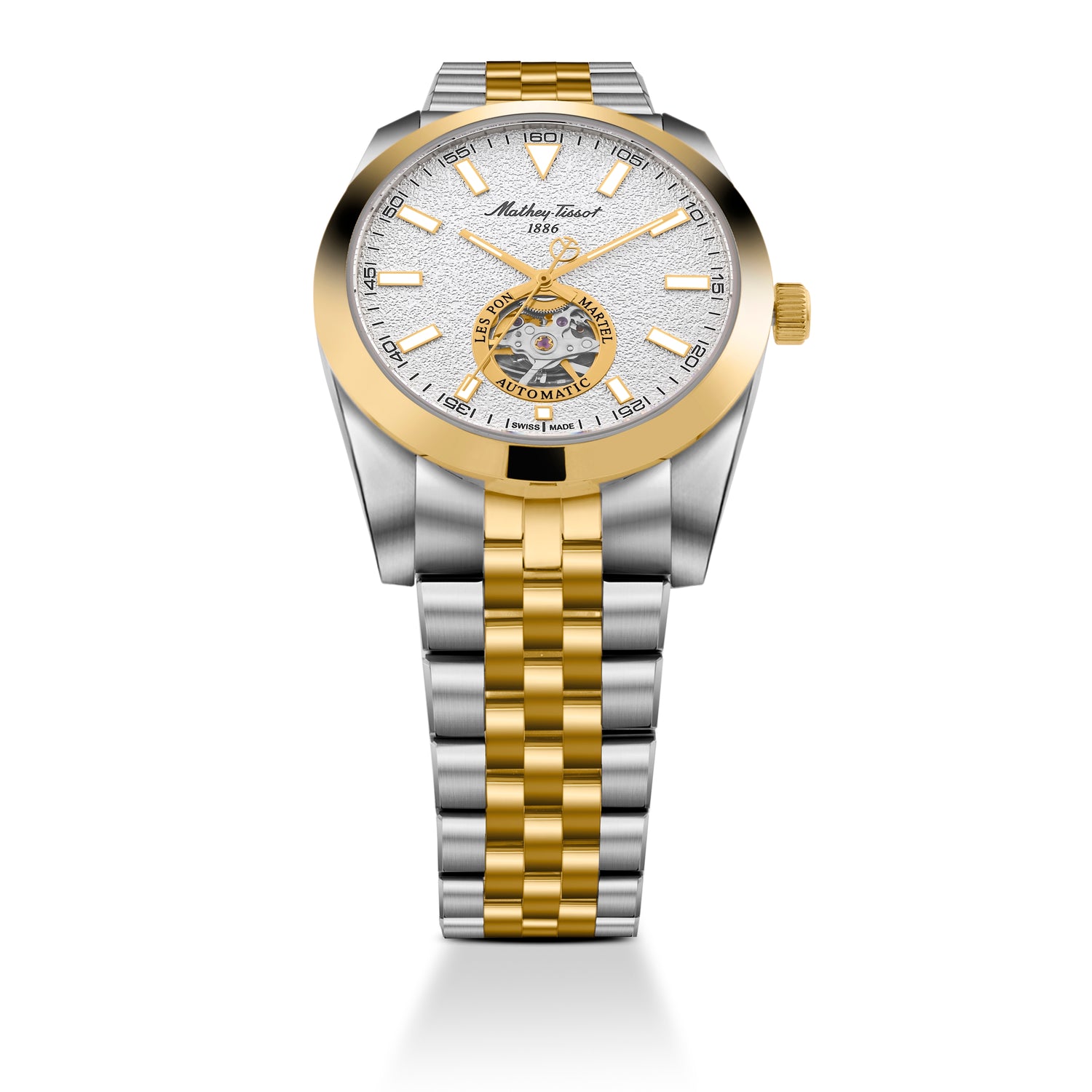 Mathey-Tissot Swiss Made Zeus Open Heart Automatic White&