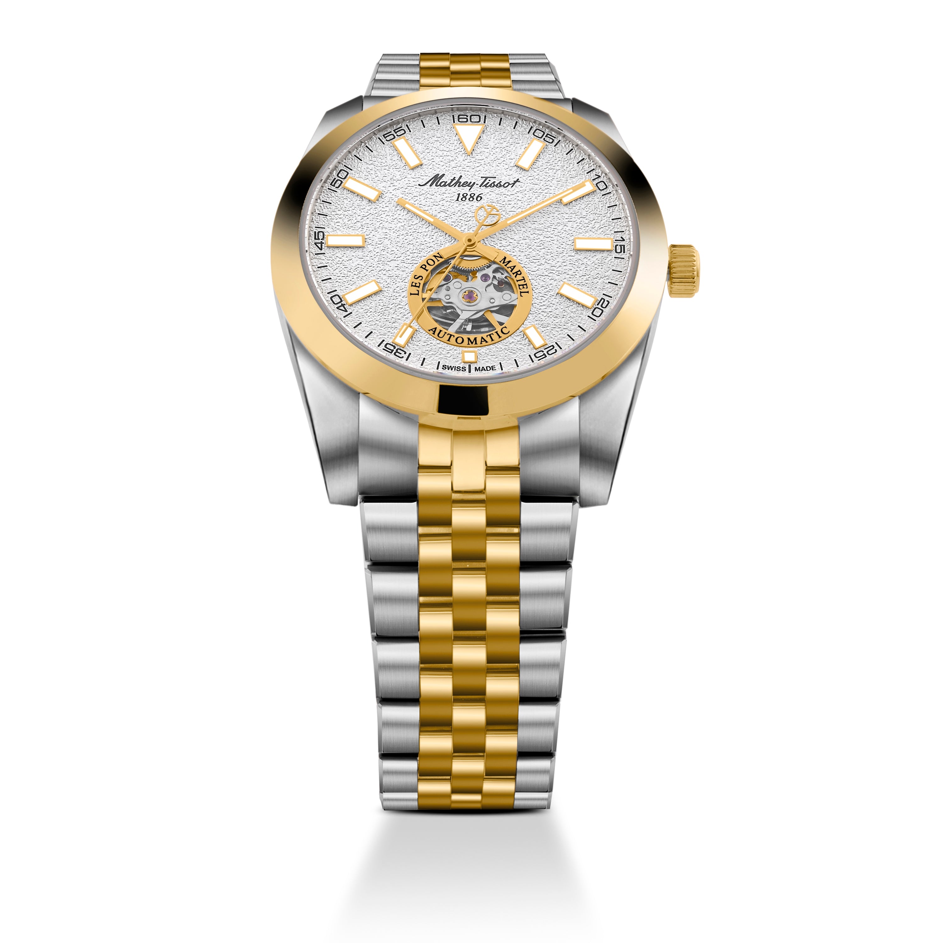 Mathey-Tissot Swiss Made Zeus Open Heart Automatic White&