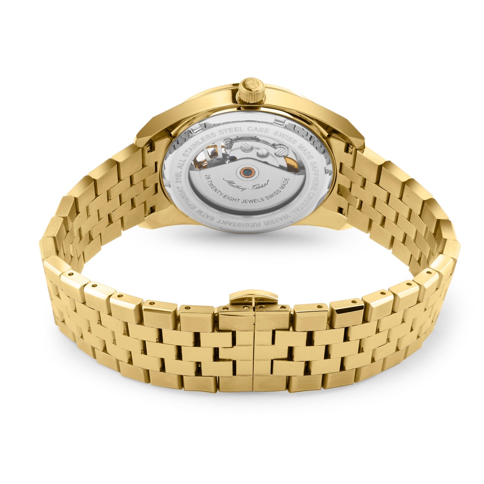 Mathey-Tissot Swiss Made Mathy I Open Heart Automatic Black Dial Analog Watch for Gents - EF1450ATPN