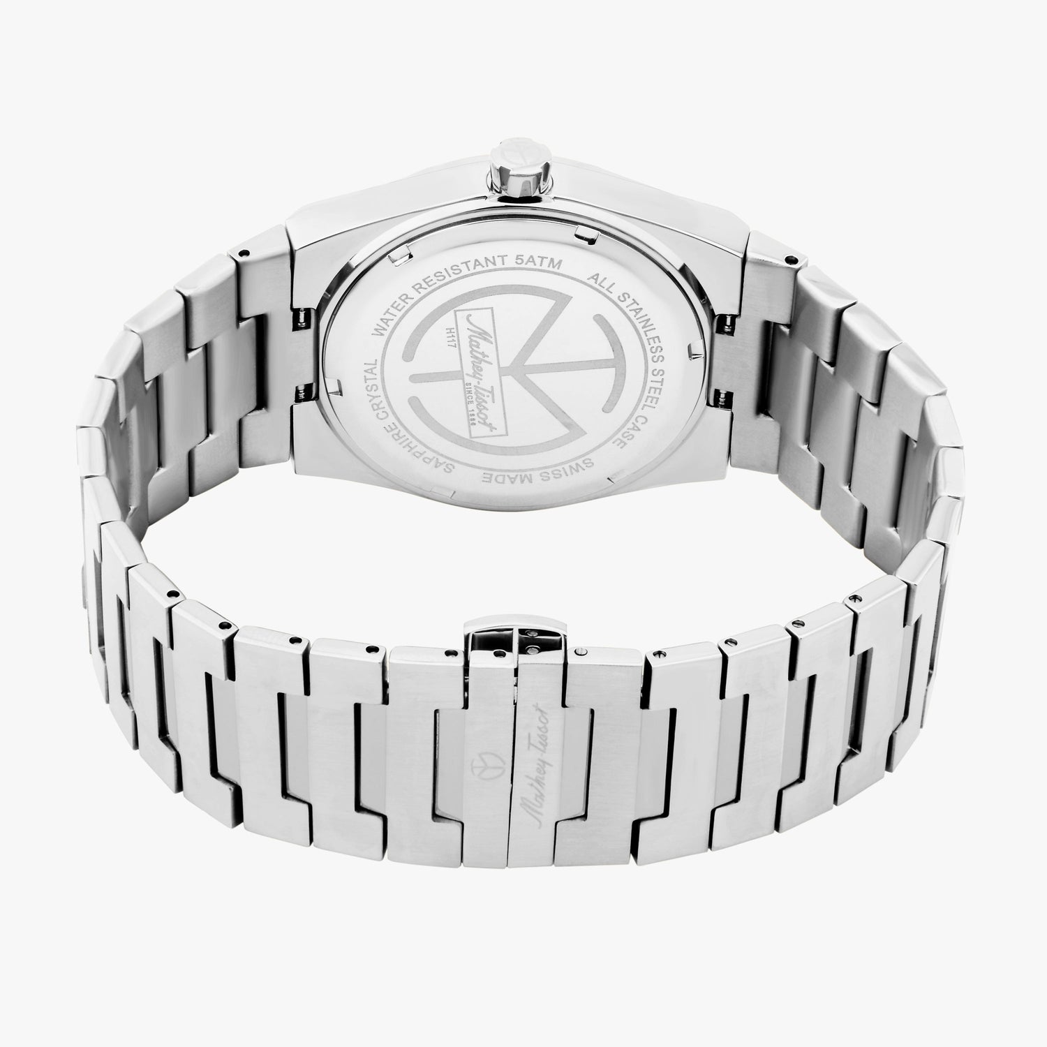 Mathey-Tissot Swiss Made Zeus  Quartz Ronda 515 Movement Blue Dial Analog Watch For - Gents H117ABU