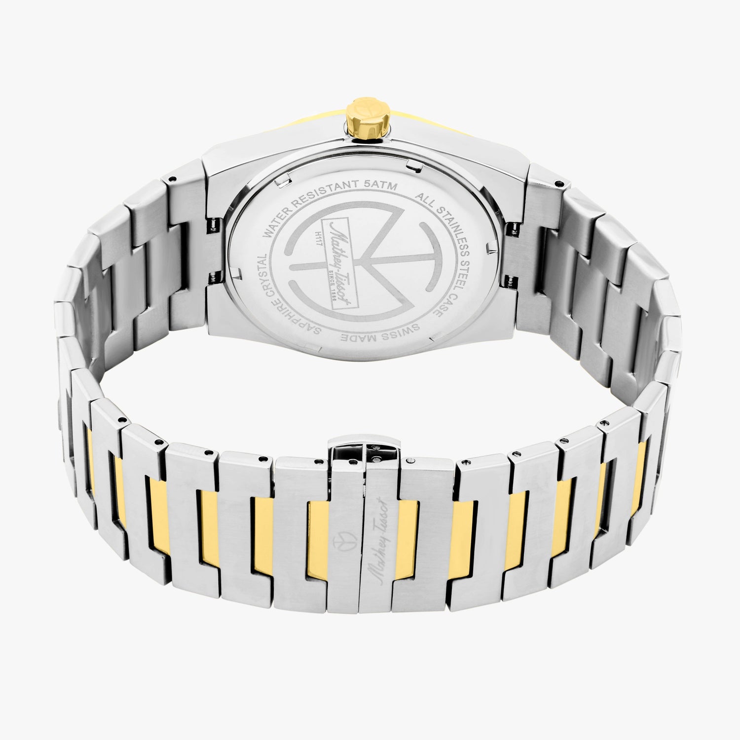 Mathey-Tissot Swiss Made Zeus  Quartz Ronda 515 Movement Blue Dial Analog Watch For - Gents H117BBU