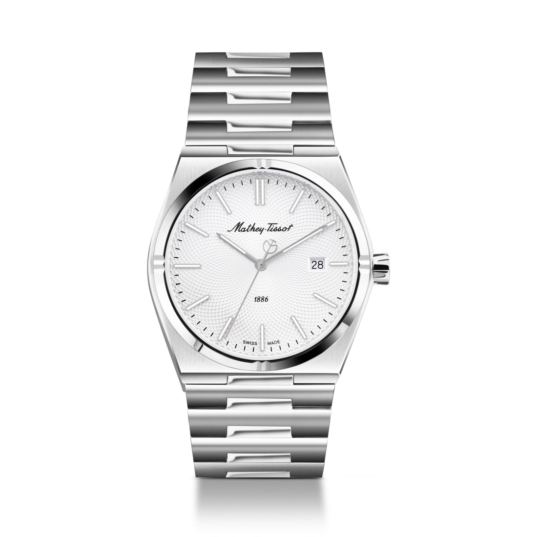 Mathey-Tissot Swiss Made Zeus Stainless Steel Silver Dial Quartz  Gents Watch- H118AS