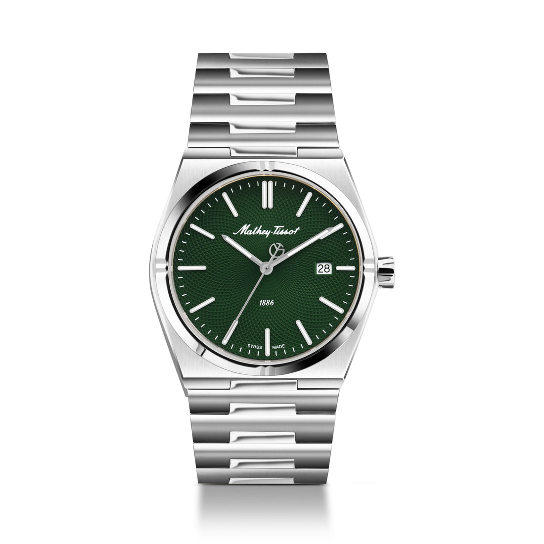 Mathey-Tissot Swiss Made Zeus Stainless Steel Green Dial Quartz  Gents Watch- H118AV