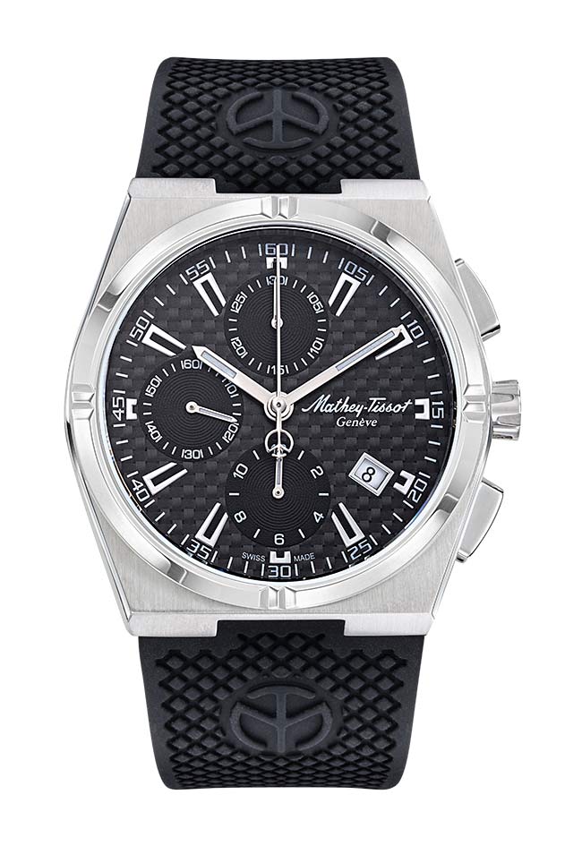 Mathey-Tissot Swiss Made Zeus Chrono Automatic Black Dial Analog Watch For Gents - H118CHATLAN