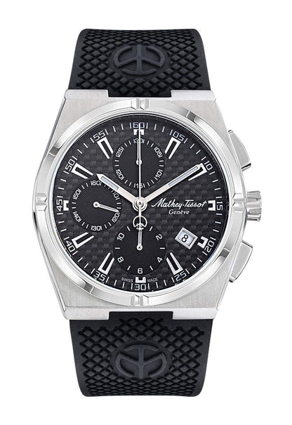 Mathey-Tissot Swiss Made Zeus Chrono Automatic Black Dial Analog Watch For Gents - H118CHATLAN