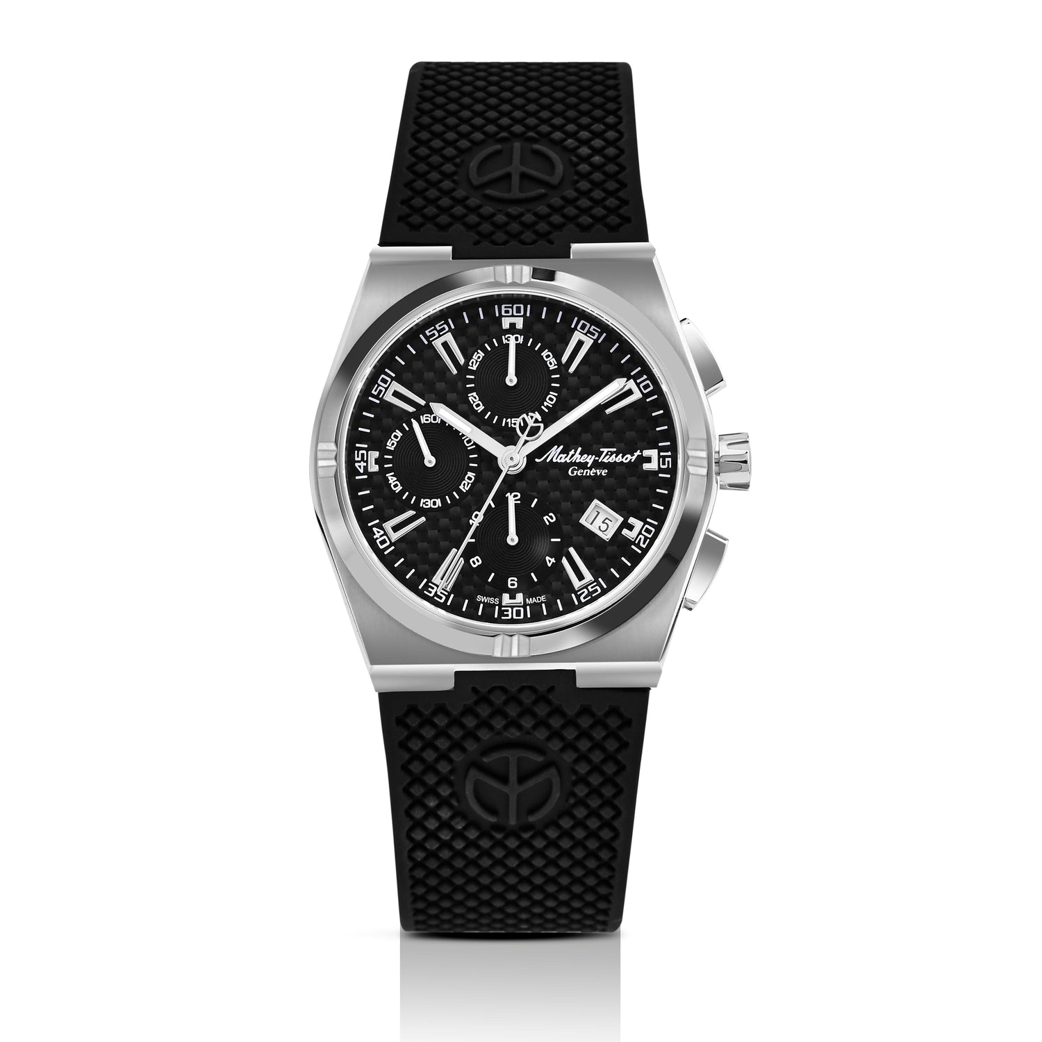 Mathey-Tissot Swiss Made Zeus Chrono Automatic Black Dial Analog Watch For Gents - H118CHATLAN