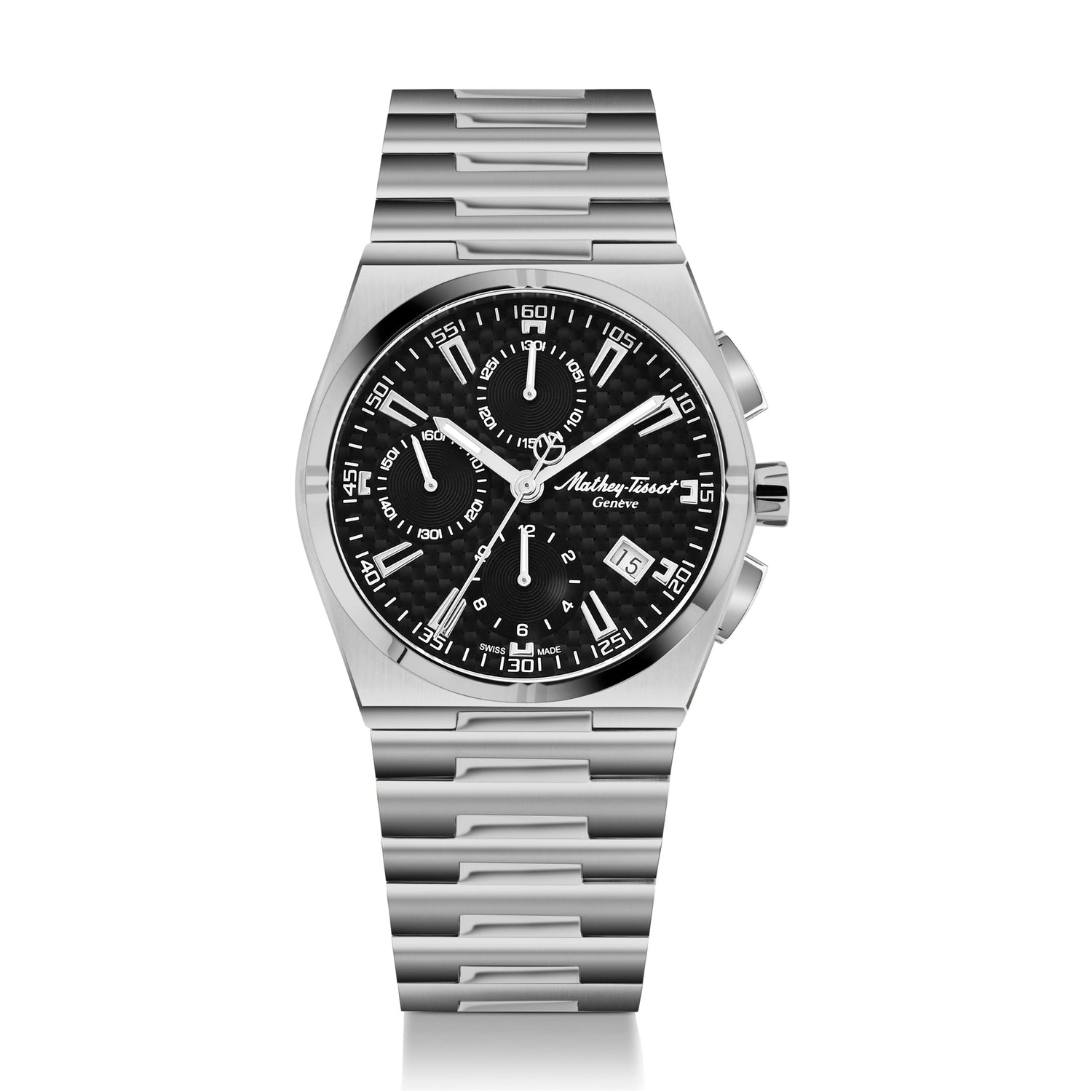 Mathey-Tissot Swiss Made Zeus Chrono Automatic Black Dial Analog Watch For Gents - H118CHATN