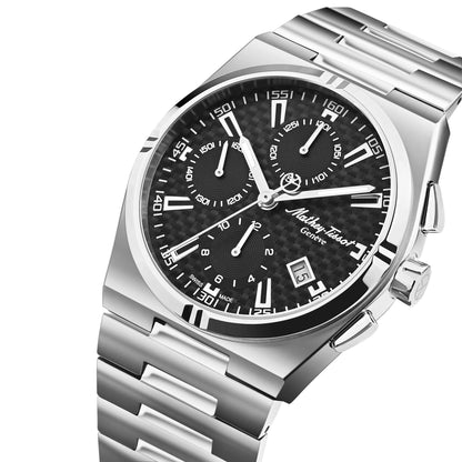 Mathey-Tissot Swiss Made Zeus Chrono Automatic Black Dial Analog Watch For Gents - H118CHATN