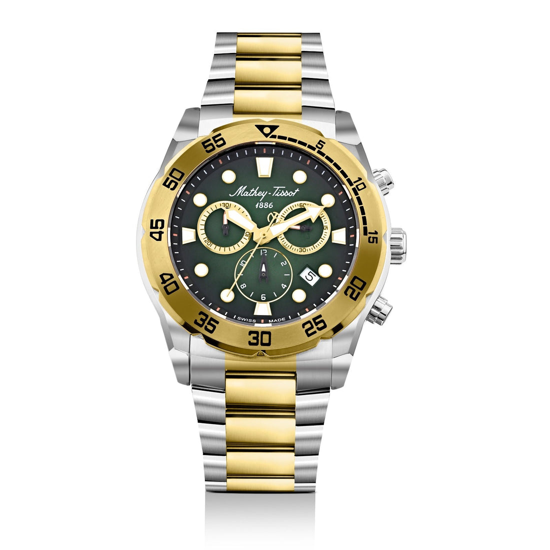 Mathey-Tissot Swiss Made Bolton II Quatrz Multicolor Dial Analog Watch For Gents - H121CHBV
