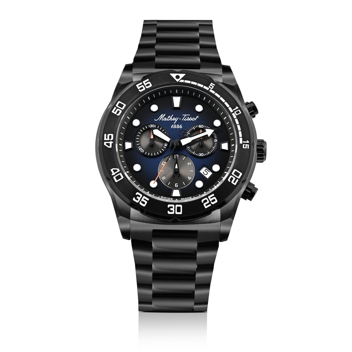 Mathey-Tissot Swiss Made Bolton II Quatrz Multicolor Dial Analog Watch For Gents - H121CHNB
