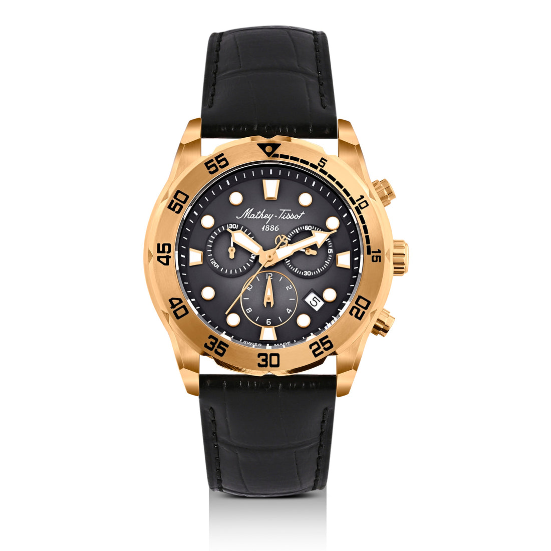 Mathey-Tissot Swiss Made Bolton II Quatrz Multicolor Dial Analog Watch For Gents - H121CHPLN