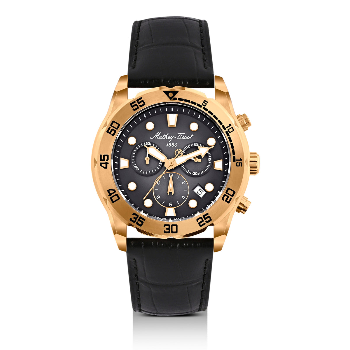 Mathey-Tissot Swiss Made Bolton II Quatrz Multicolor Dial Analog Watch For Gents - H121CHPLN
