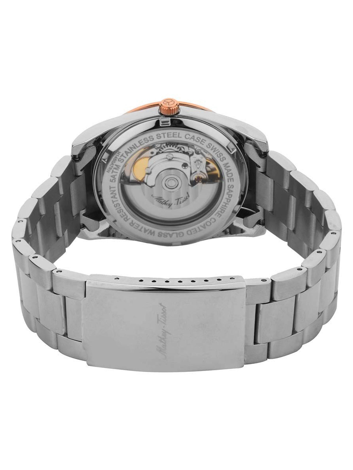 Mathey-Tissot Swiss Made Automatic Analog Black Dial Gents Watch-H1450ATRN