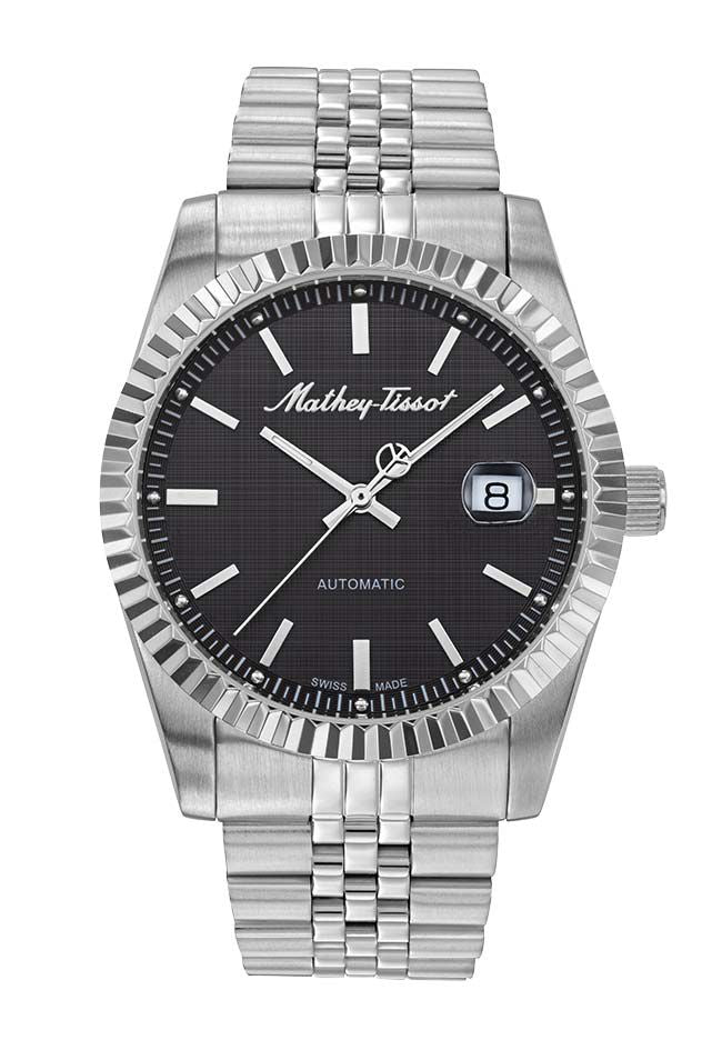 Mathey-Tissot Swiss Made Mathy III Automatic Automatic Black Dial Analog Watch For - Gents H1810ATAN