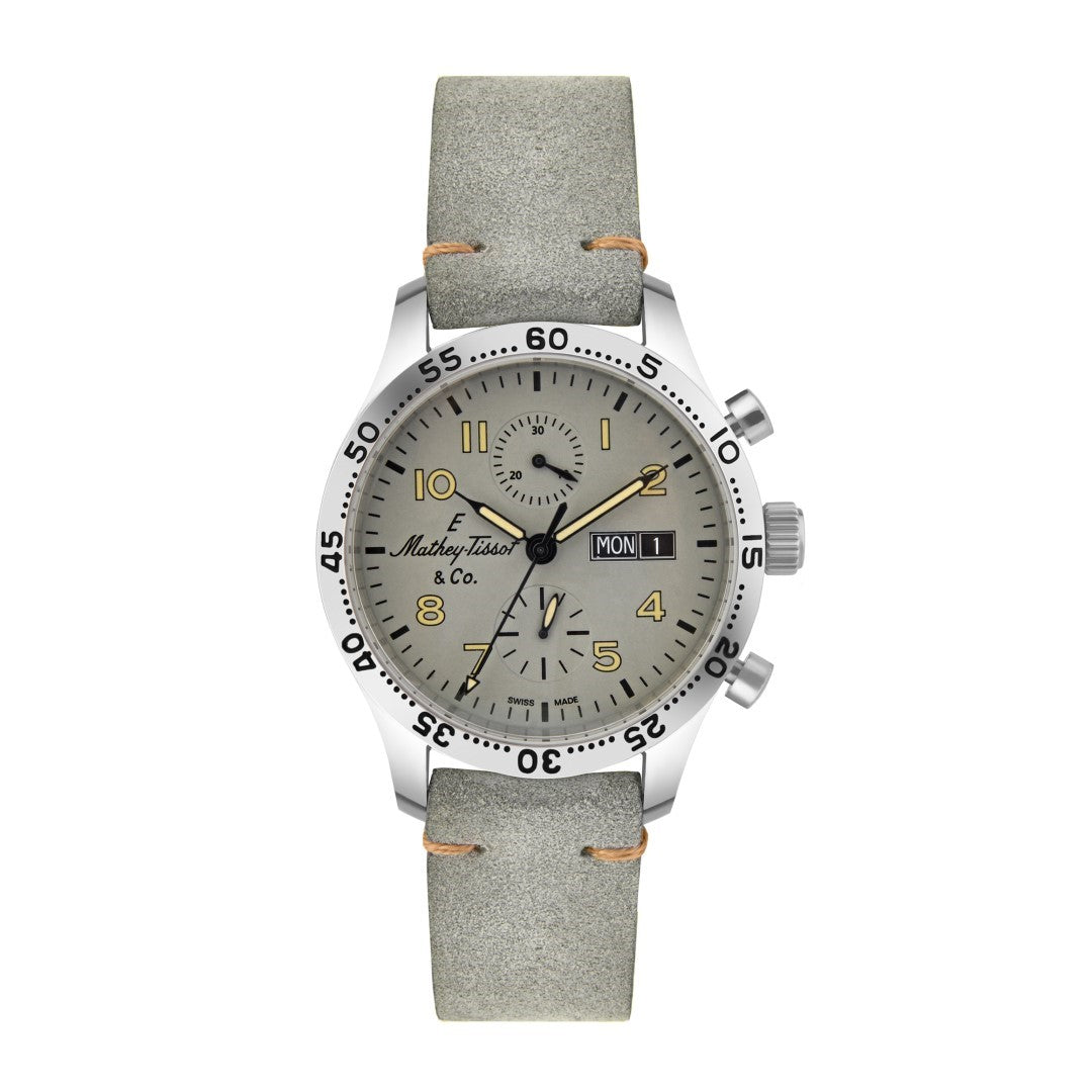 Mathey-Tissot Swiss Made Chronograph Automatic Grey Dial Gents Watch - H1821CHTLG