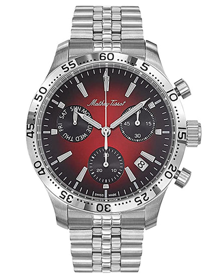 Mathey-Tissot Analog Red Dial Chronograph Men&