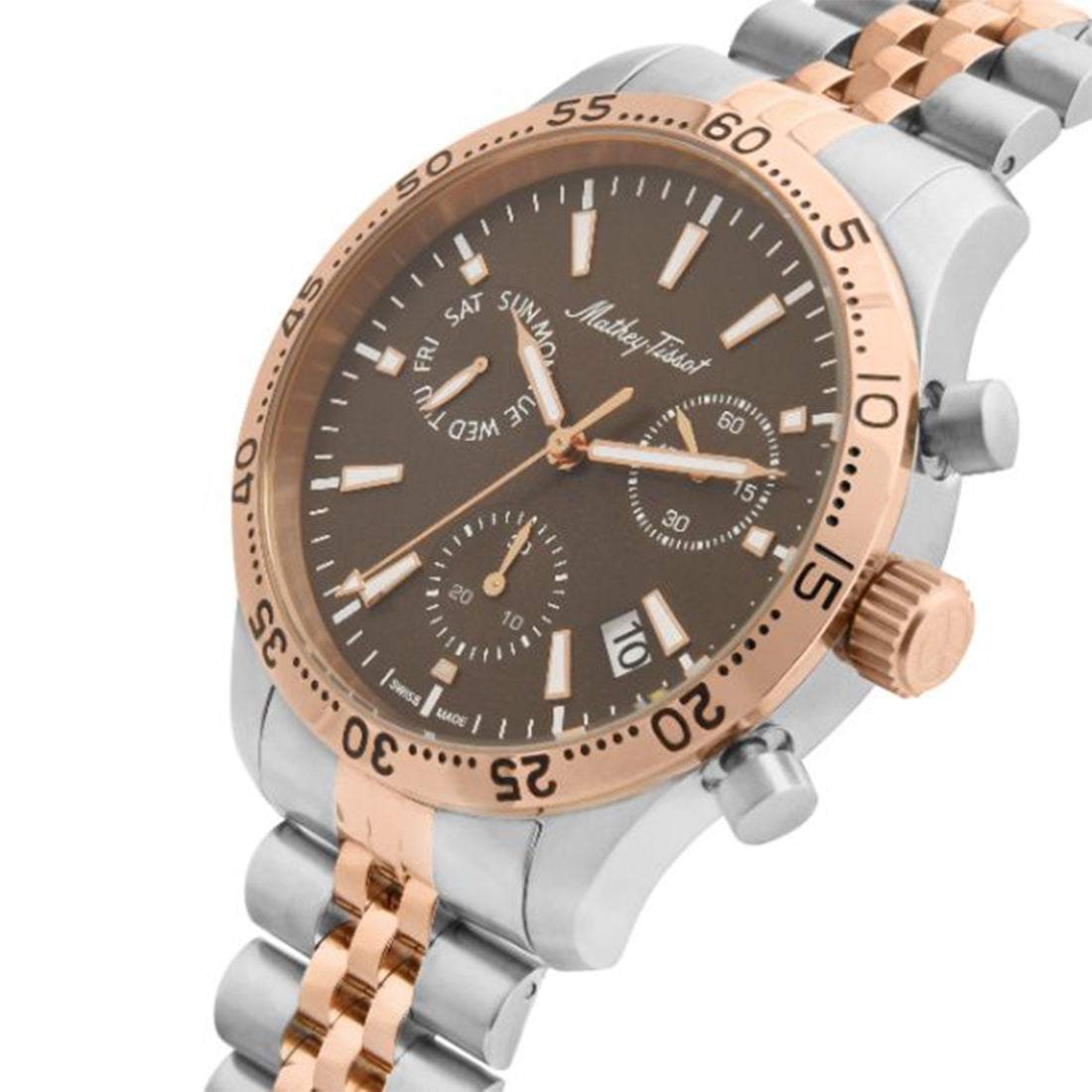 Mathey-Tissot Swiss Made Analog Brown Dial Gents Watch-H1822CHRM