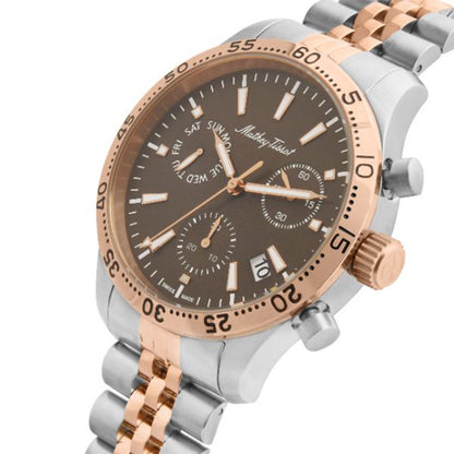 Mathey-Tissot Swiss Made Analog Brown Dial Gents Watch-H1822CHRM