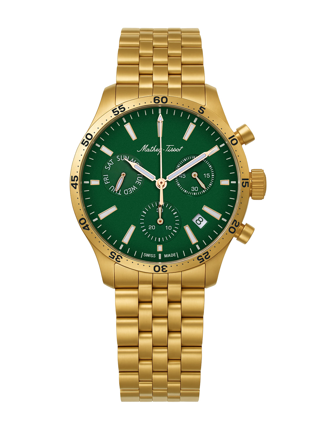 Mathey-Tissot Swiss Made Type 22 Quartz Green Dial Analog Watch - For Gents H1822CHRV