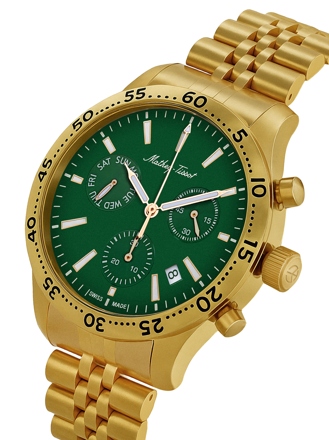 Mathey-Tissot Swiss Made Type 22 Quartz Green Dial Analog Watch - For Gents H1822CHRV