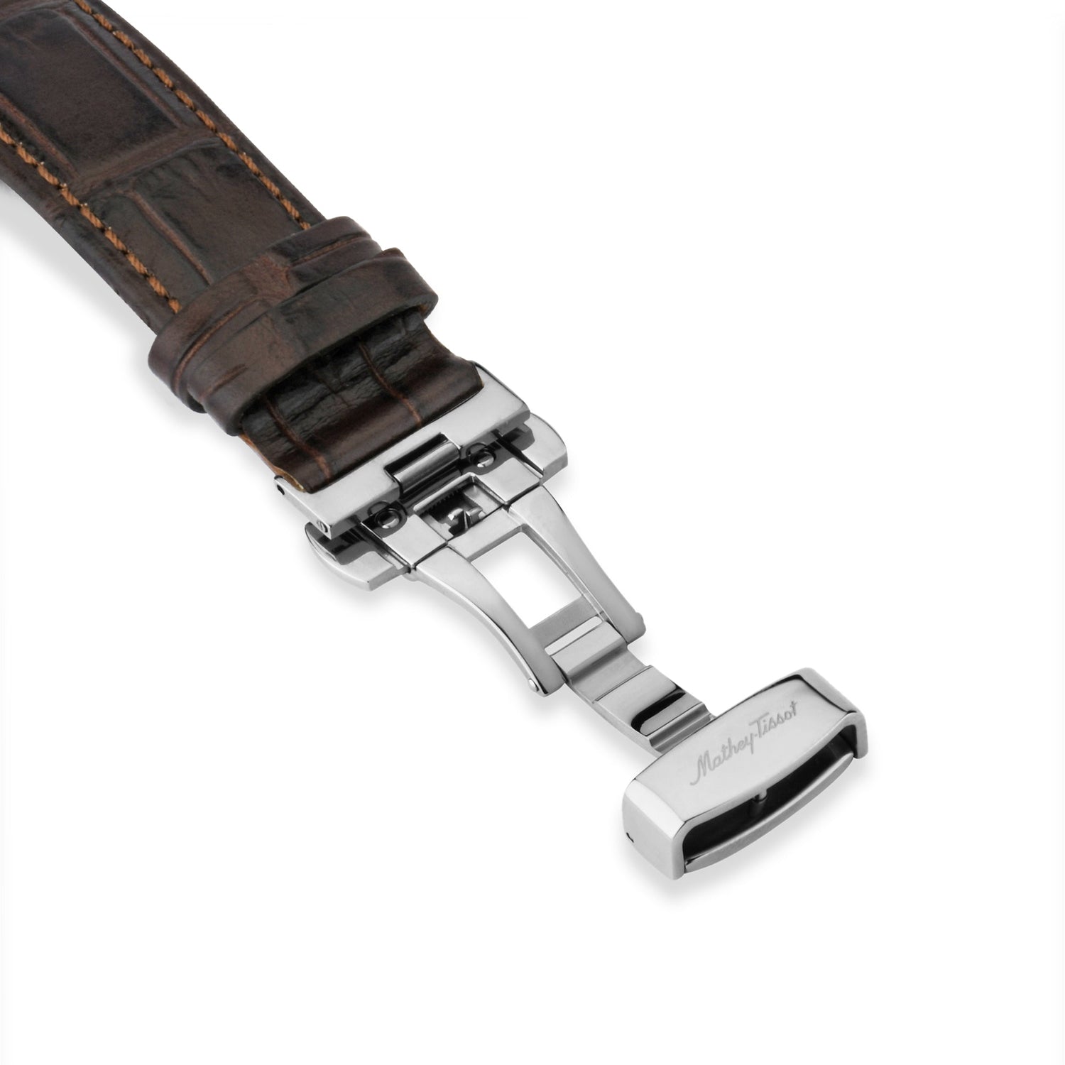 Mathey-Tissot Swiss Made Edmond Chrono Automatic Landeron 77 Movement White Dial Analog Watch For - Gents H1886CHATAI