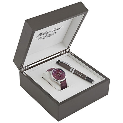Mathey-Tissot Swiss Made Edmond Chrono Auto Automatic Maroon Dial Analog Watch - For Gents H1886CHATAR