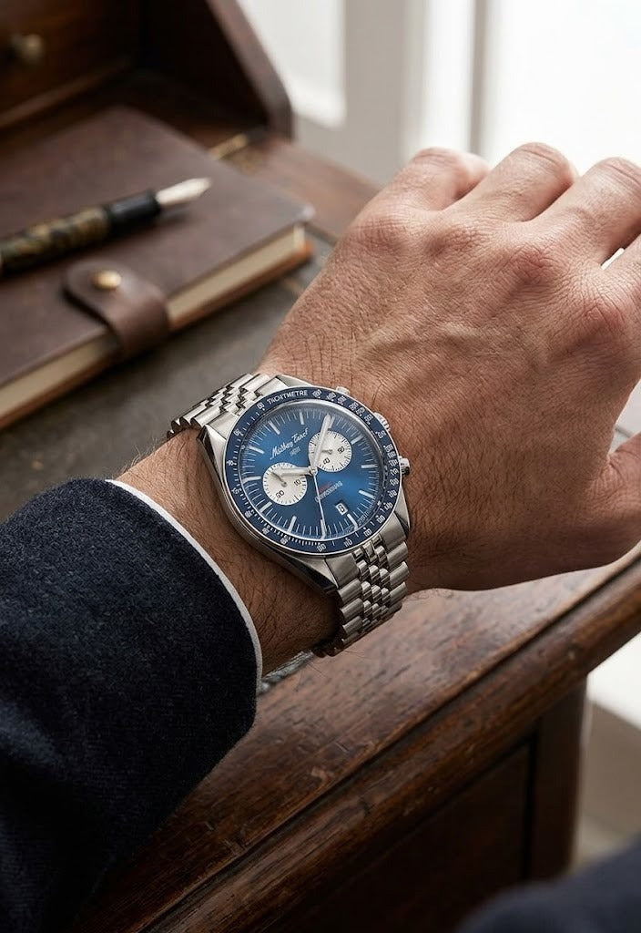 Mathey-Tissot Swiss Made Quartz Blue Dial Analog Watch For - Gents H196CHABU