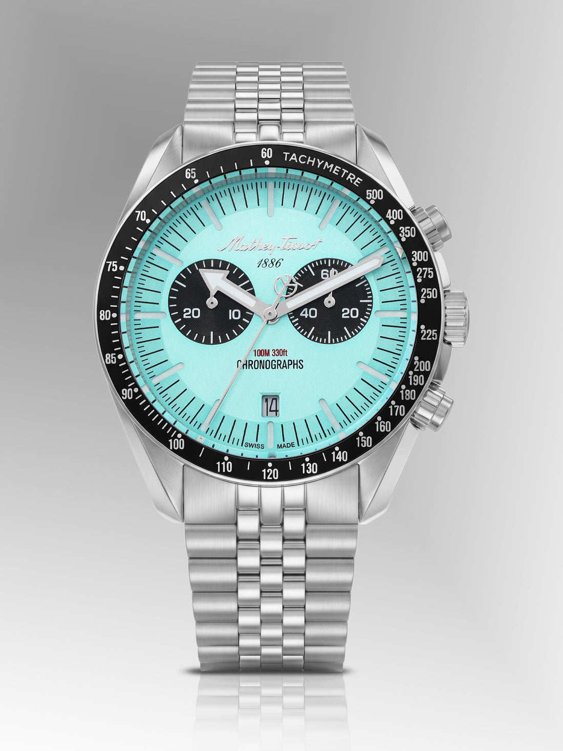 Mathey-Tissot Swiss Made Quartz Blue Dial Analog Watch For -Gents H196CHSK