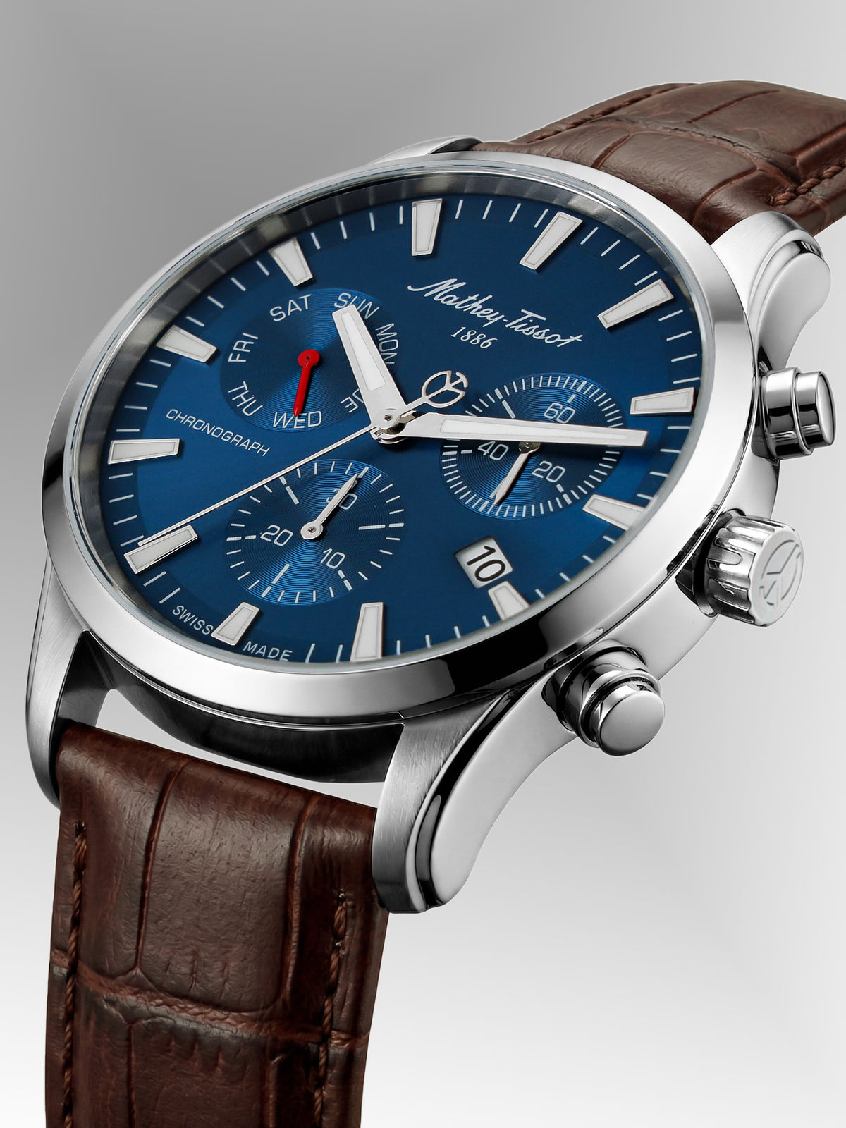 Mathey-Tissot Swiss Made Quartz Blue Dial Analog Watch - Gents H197CHALBU
