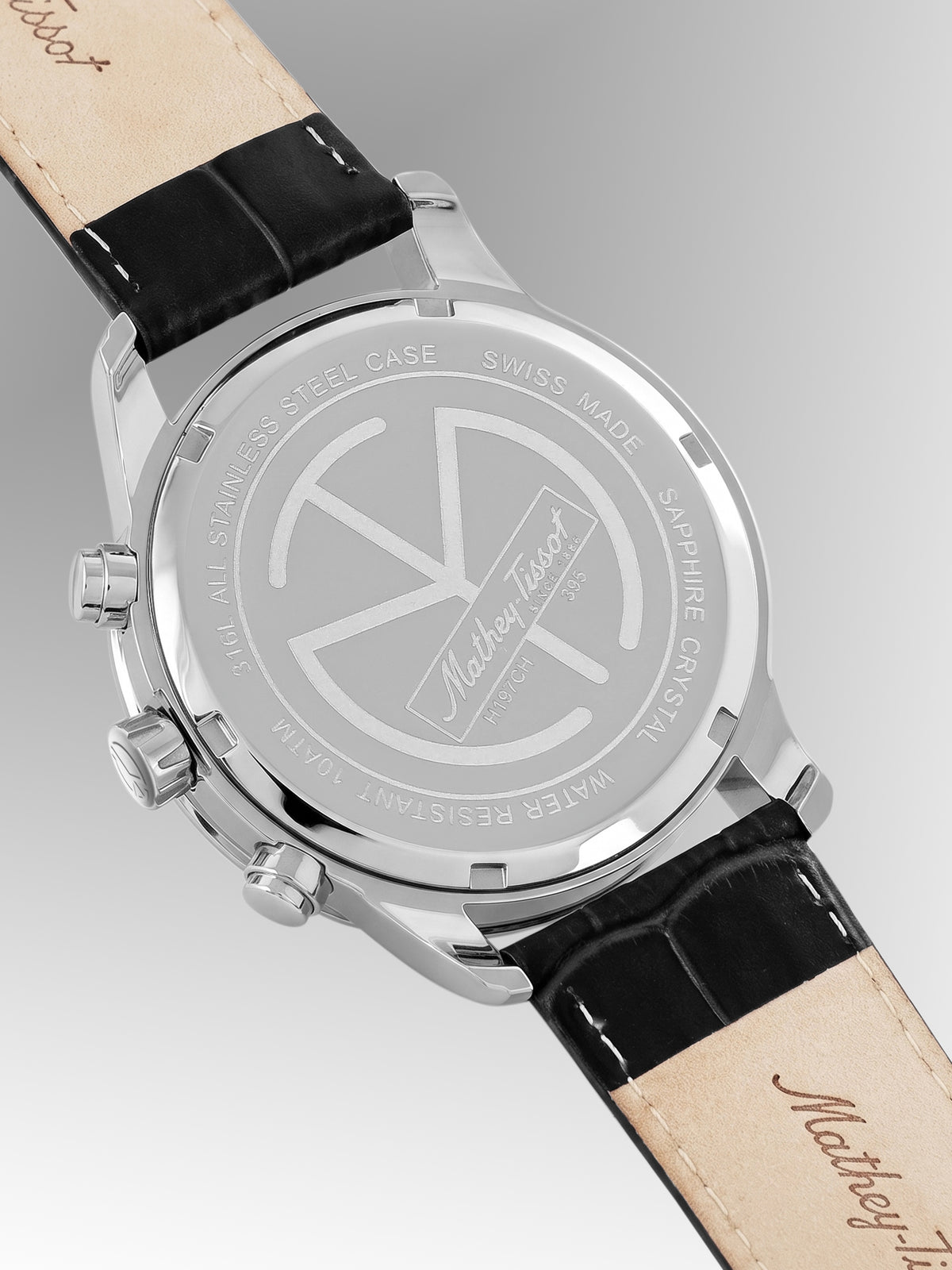 Mathey-Tissot Swiss Made Quartz Black Dial Analog Watch - Gents H197CHALN