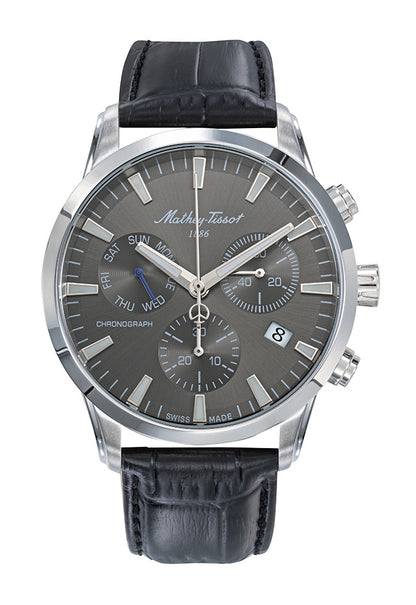 Mathey-Tissot Swiss Made Quartz Grey Dial Analog Watch - Gents H197CHALS