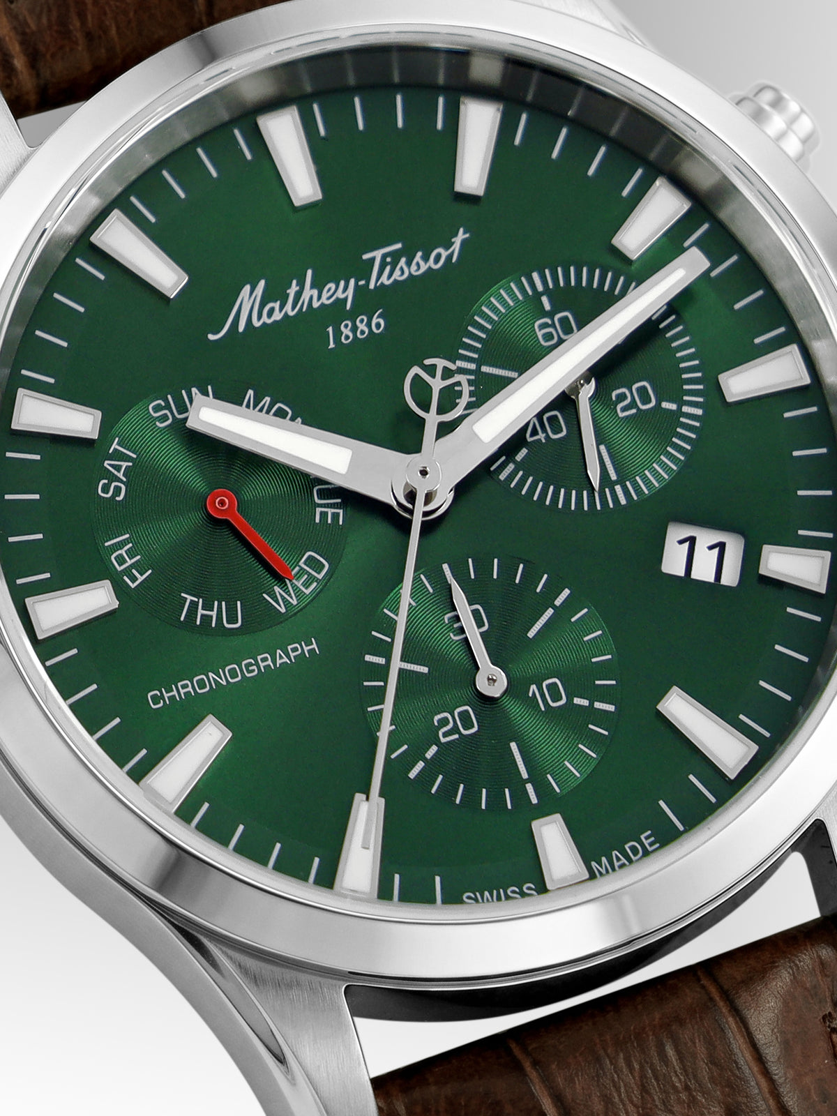 Mathey-Tissot Swiss Made Quartz  Green Dial Analog Watch - Gents H197CHALV