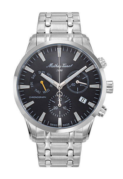 Mathey-Tissot Swiss Made Quartz Black Dial Analog Watch - Gents H197CHAN